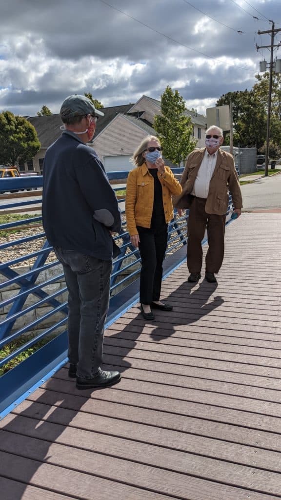 Blue Bicycle-Pedestrian Bridge in Gettysburg is Dedicated to Susan Naugle 2 PXL 20201005 170349349