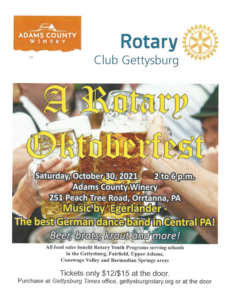 Rotary Club will hold OctoberFest on Nov. 30