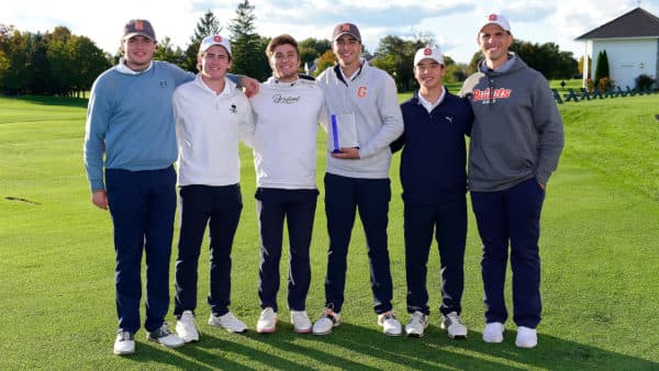 mens golf gettysburg secures team trophy in final fall event 3