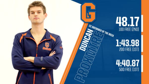 mens swimming proxmire earns cc weekly award