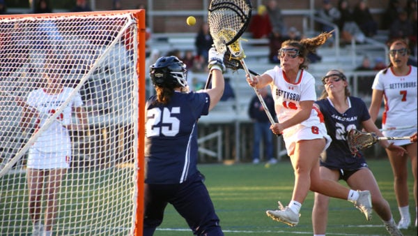 womens lacrosse no. 9 gettysburg routs no. 8 messiah