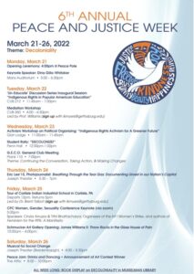 Sixth Annual Peace and Justice Week opens today at Gettysburg College