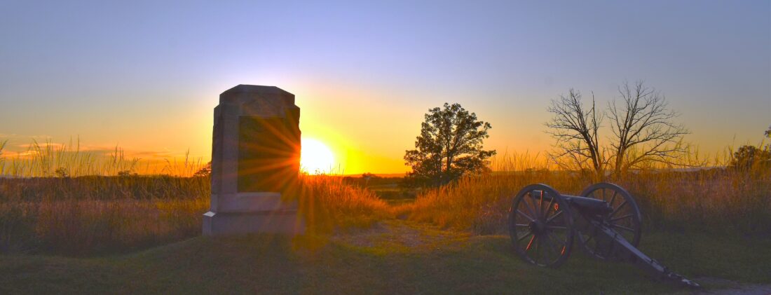 Spring 2022 Photo Contest 1 Sundown on Battery C F 10 15 19