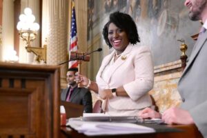 Joanna McClinton elected first female speaker of the Pa. House as Mark Rozzi steps down