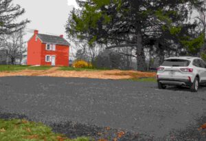 Parking is now available at the “first shot” house