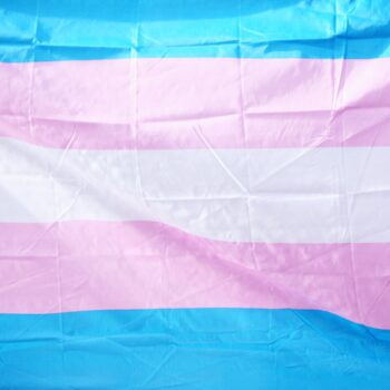 blue and pink flag