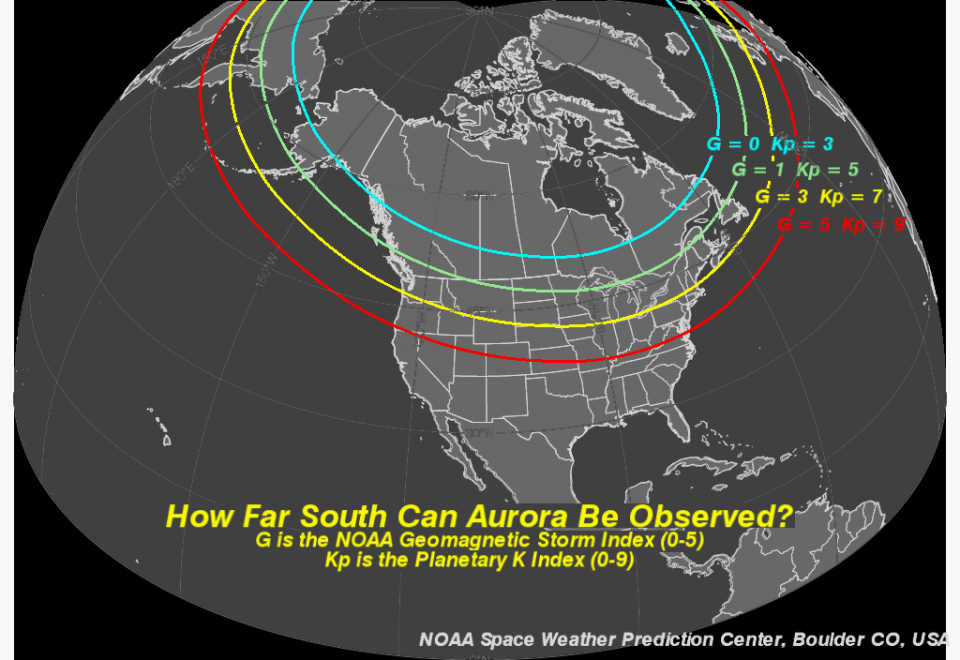 Aurora Kp MapNorthAm