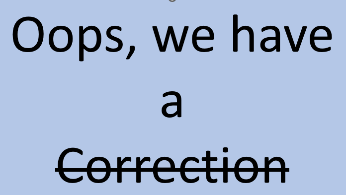 correction