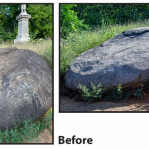 Little Round Top boulder graffiti