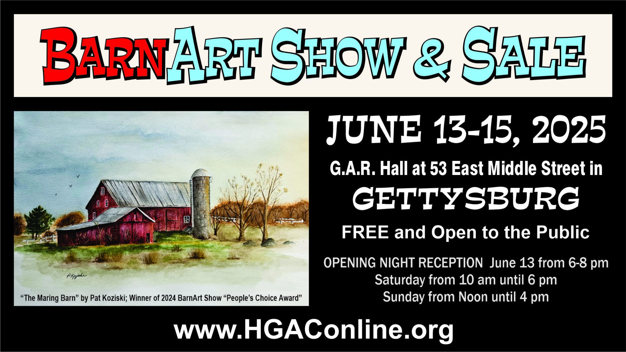 HGAC BarnArt Show Sale 2025 graphic scaled