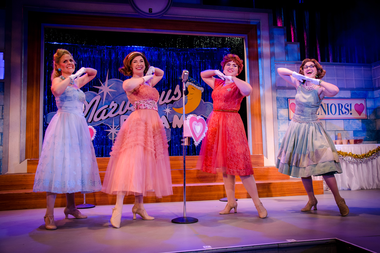 Katie Sexton Carolyn Anne Miller Jessica Wagner Beth DeMichele in The Marvelus Wonderettes at Totem Pole Playhouse through June 8th