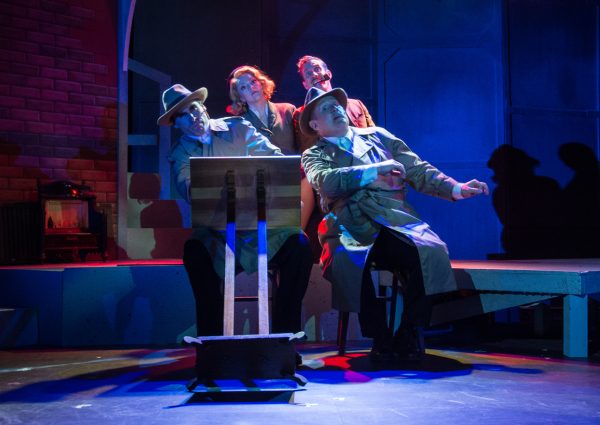 Nicholas Wilder Mallory Hawks Damon Bonetti and J.B. McLendon in Totem Pole Playhouses The 39 Steps July 18 27