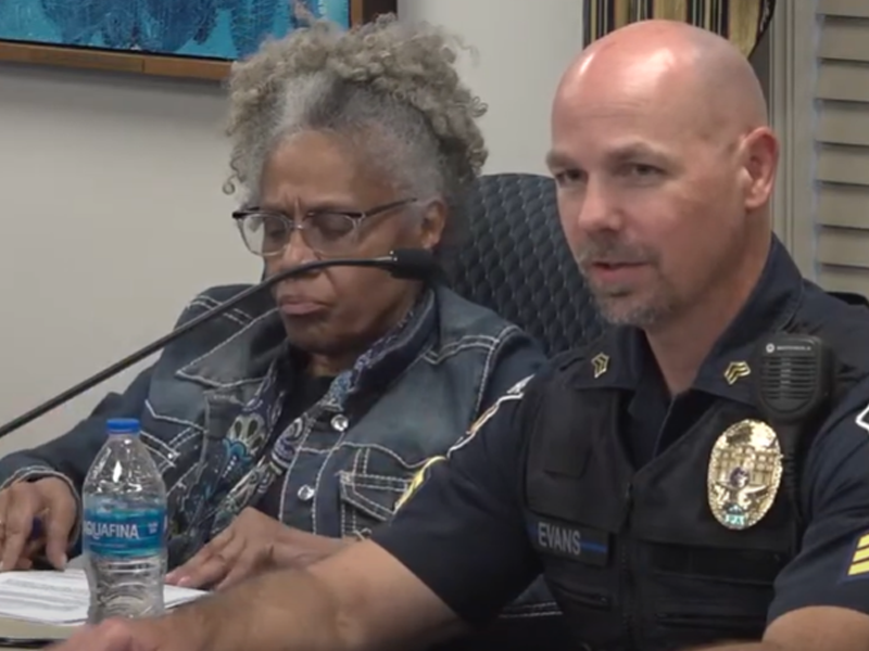 Gettysburg Borough Officer-in-Charge Chris Evans and Mayor Rita Frealing
