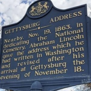 gettysburg address plaque