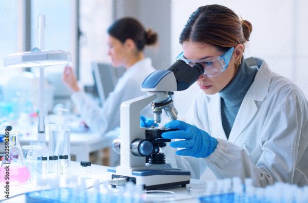Researchers working in the clinical laboratory