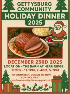 Christmas Community Dinner needs volunteers and donations