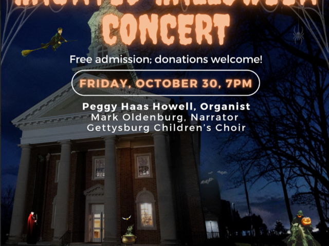 Music, Gettysburg! Presents Free Haunted Halloween Concert Featuring Internationally Acclaimed Organist Peggy Haas Howell