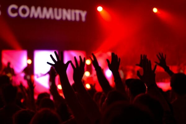 Audience at a live community event