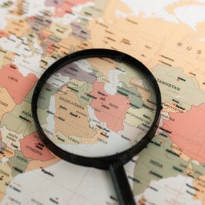 Exploring the middle east a detailed map analysis geographic insights educational environment aerial view