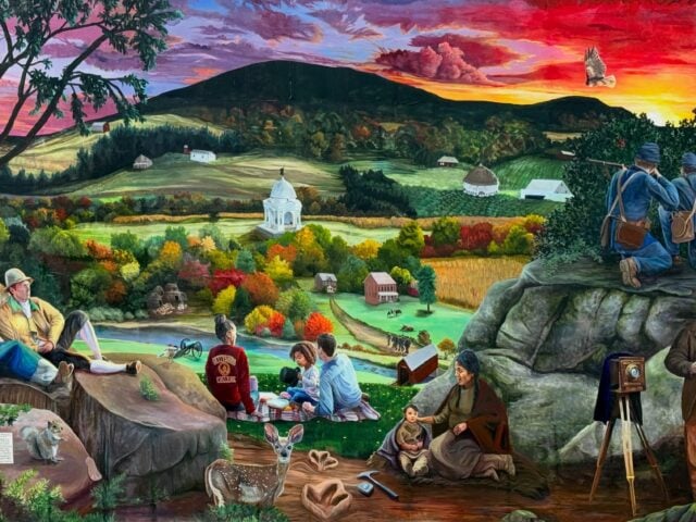 “Unfinished Ballad”: Local artist’s America250PA mural weaves together history with present days (SLIDESHOW)