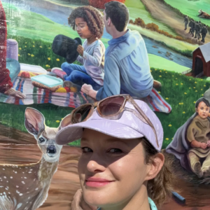 sarah with mural